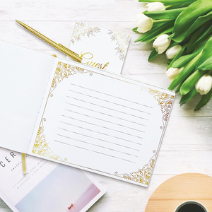 Custom Golden Foil <strong>Photo</strong> Album <strong>Wedding</strong> <strong>Guest</strong> <strong>Book</strong> <strong>With</strong> Keepsakes Box - Product Image 6