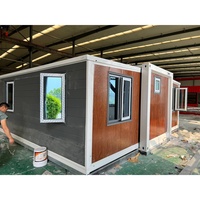 Maison conteneur robuste et extensible, bâtiment modulaire en acier pliable pour camp minier, logement d'urgence, unité de bureau sur site