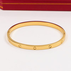 Unisex 18K altın kaplama zarif ayarlanabilir dar çapraz tırnak bilezik için paslanmaz çelik kolye moda Unisex için bilezik - Product Image 2