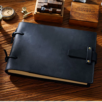 Carnet de notes A5 personnalisé en cuir pleine fleur avec reliure cousue, style vintage, journal, cahier de travail, couverture de livre de comptes, cadeau 200