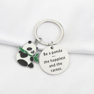 Fast Shipping Cute Panda Keychain for Girls Panda Lovers Jewelry Gifts Animal Keyring Christmas Birthday Party Favors Small MOQ - Product Image 4