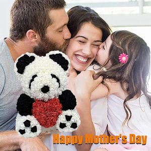 Ours en roses artificielles, ours en fleurs <span class=keywords><strong>éternel</strong></span>les, coffret cadeau pour la Saint-Valentin, la fête des mères, un anniversaire, une remise de diplôme, avec lumière LED - Product Image 3