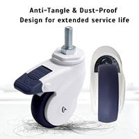Roulettes de remplacement pour chaise de douche, étanches et antirouille, de qualité médicale, 3, 4 et 5 pouces