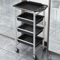 Chariot utilitaire roulant pour salon de beauté Chariot cosmétique et spa portable pour coiffeur et équipement de tatouage Styliste professionnel
