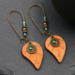 Geometric <b>Drop</b> Earrings Alloy Antique <b>Bronze</b> Plated Bohemia Style Women's Fashion Dangle Earrings - Product Image 3