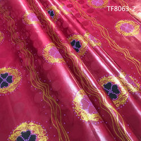 Dentelle Bazin Brocart de Qualité Supérieure, Tissu en Coton Plaqué Or, Dentelle Bazin Douce avec Joli Motif