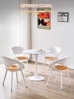 Ensemble de table et de chaises de réunion multifonctionnelles modernes en acier nordique pour la réception, la consultation, les affaires, les meubles de maison