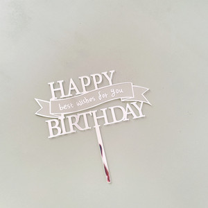 <span class=keywords><strong>Buon</strong></span> compleanno i migliori auguri per te Cake Topper acrilico - Product Image 3