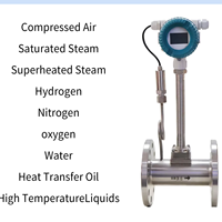Medidor de Flujo Vortex Industrial de Alta Temperatura para Líquidos y Gases, Medidor de Flujo de Vapor a 350 Grados, Medidor de Flujo Vortex para Tuberías de Gas Natural