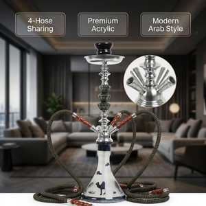 Nouvel ensemble créatif de chicha arabe à 2, 3 ou 4 tuyaux en acrylique - Product Image 1
