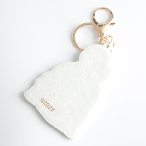 Thiết kế thời trang tùy chỉnh vải Keychain Chenille thêu <span class=keywords><strong>Key</strong></span> tag Anime Gấu Cá Cô gái túi quyến rũ - Product Image 4