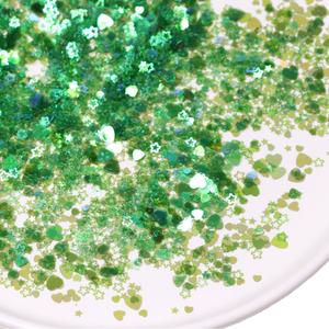 Mezcla de lentejuelas con purpurina iridiscente para arte de resina en forma de estrella de corazón para arte de uñas y fabricación de limo suministros artesanales para el Día de San Valentín - Product Image 4