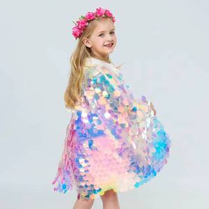 Capa Brillante de Princesa para Niñas, Disfraz de Sirena para Navidad, Halloween, Fiestas, Cosplay - Product Image 5