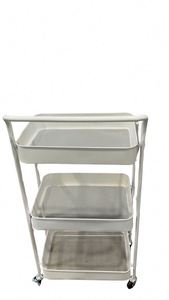 Modern Stainless Steel Folding Cart With 3 Tiers, Premium Quality, Easy to Order, Durable and Versatile Kitchen Gadgets - Product Image 3