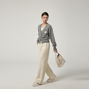 Suéter de Cachemira pura 100% personalizado para mujer, cárdigan grueso de ganchillo de punto con Cable personalizado, cárdigan corto de Cachemira bordado para mujer - Product Image 4