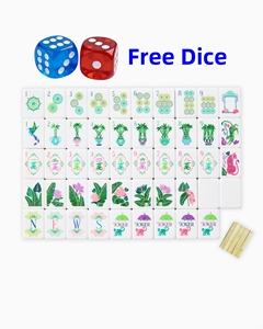 2026 Hot Selling New Acrylic Set Pattern Adult <b>Entertainment</b> Engraved Luxury Set American Mahjong Tiles - Product Image 2