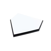 Cadre photo en bois MDF vierge pour sublimation, blanc brillant, en forme de plaque de base de softball, imprimable, 10x10 pouces