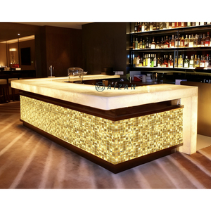 Comptoir de bar en mosaïque durable, restaurant, boîte de nuit, bar à cocktails, personnalisé pour hôtel, salon VIP, salon d'aéroport - Product Image 3