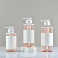 Bouteille Cylindrique Transparente en PET à Pompe 300/500ml pour Gel Douche, Shampoing, Lotion – Fourniture Directe Usine – Gamme Hôtelière Haut de Gamme pour Soins Lavants