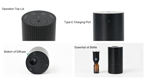 Diffusore d'aria senz'acqua ricaricabile USB di alta qualità diffusore di olio essenziale - Product Image 5