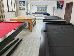 Table de <span class=keywords><strong>billard</strong></span> convertible en bois massif d'art moderne <span class=keywords><strong>7ft</strong></span> 8ft 9ft Snooker intérieur à usage domestique avec accessoires de queue - Product Image 6