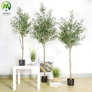 Pohon Zaitun Buatan Gaya Baru dalam <span class=keywords><strong>Pot</strong></span>, Tanaman Zaitun Palsu Tampilan Alami, Pohon Bonsai Simulasi Tinggi untuk Dekorasi - Product Image 1