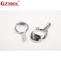 Kits de carrosserie ABS chromés argentés pour voiture, pare-chocs avant, feux antibrouillard, coques de phares, 1608110880 1608111480 pour Peugeot 208 2012-2015