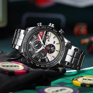 CURREN 8410 Mode d'affaires pour hommes 3ATM Montres étanches Montre de sport de luxe pour hommes Montre à quartz avec bracelet en acier inoxydable - Product Image 4