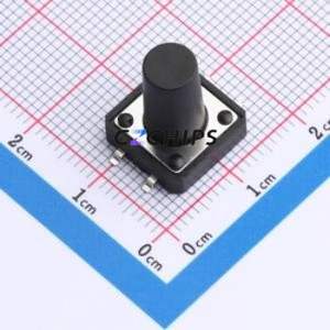 TS016-TBW1FH14.5 Tactile Switch SMD-4P,12x12mm Switch Single Pole Single Throw Round Button 2.5N Vertical Mount - Product Image 1