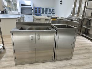 दंत प्रयोगशाला फर्नीचर प्रयोगशाला टेबल कैबिनेट 304 एस वाशिंग सिंक बेंच स्टेनलेस स्टील टेबल - Product Image 3