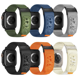 Nueva <span class=keywords><strong>Correa</strong></span> de Reloj de Nailon Trenzado con Hebilla Reforzada para <span class=keywords><strong>Apple</strong></span> <span class=keywords><strong>Watch</strong></span> Series 7-S10/S11, <span class=keywords><strong>Correa</strong></span> de Repuesto Universal - Product Image 1