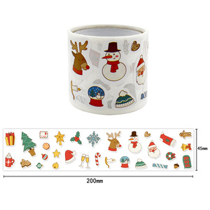 Autocollants cadeaux de table en papier Étiquettes de rouleau de Noël Cartoon Christmas Wall ambiance festive pour créer des autocollants d'étiquettes à thème - Product Image 4