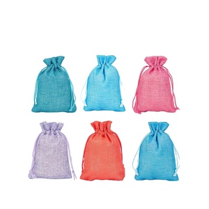 Sac en toile de jute à cordon personnalisé, écologique et bio, pour bonbons, jouets, noix, cadeaux de Noël - Product Image 6