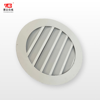 Couvercle d'évent de plafond rond en PVC de conception industrielle Couvertures d'évent de persienne obliques décoratives pour solution graphique de climatiseur domestique