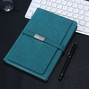 Carnet de notes professionnel A5 en similicuir PU avec logo personnalisé, couverture rigide, grande capacité, porte-cartes, impression UV, carnet de réunion - Product Image 4