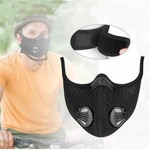 Masker hangat sepeda, masker setengah wajah pelindung telinga bersepeda dengan katup <span class=keywords><strong>Filter</strong></span> - Product Image 5