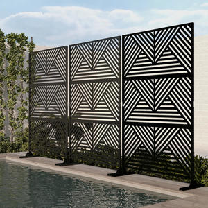 ייצור מפעל ייצור מותאם אישית חוט חיצוני Corten פלדה לוחות גדר לייזר מגולוון חתוך מסך פרטיות - Product Image 2