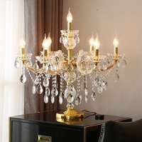 Lampe de table moderne de luxe en cristal Maria Theresa Décoration moderne de table de chevet de salon et chambre à coucher Éclairage de magasin de vêtements d'hôtel
