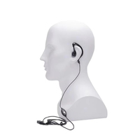 Auricolare Economico ETA-001 con Gancio per Orecchio, Microfono per Guide Turistiche, Kit Universale Tipo K per Walkie-Talkie con Clip