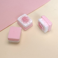 Lot de 100 pièces de jouets alimentaires miniatures pour maison de poupée, en forme de Mahjong, couleur macaron assortie, pour la décoration d'étuis de téléphone portable et de pinces à cheveux