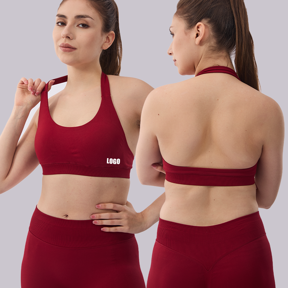 New Arrival Custom Athletic Training Sportswear Yoga Gym Fitness Workout Seamless Sports Bra For Women