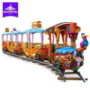 Train de piste électrique de parc d'attractions d'enfants à vendre, mini train de ride d'enfant avec le chemin de fer Offre Spéciale
