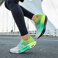 Zapatillas de Running para Hombre con Placa de Carbono y Espuma PEBA, Profesionales para Maratón, Alta Elasticidad, Ligeras, Retorno de Energía, Transpirables