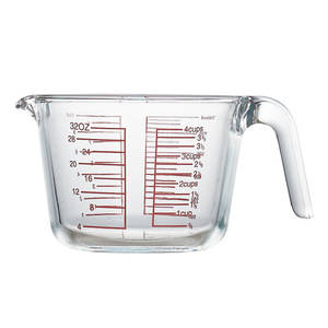 Nueva taza medidora de vidrio de borosilicato y alta temperatura con taza graduada para hornear en la cocina de grado alimenticio - Product Image 1