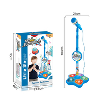 Microphone musical pour enfants Star Rocking-roll, jouet musical, karaoké, microphone sur pied avec 5 lumières