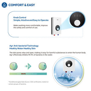 Haier Bonne qualité Chauffage rapide <span class=keywords><strong>Hyundai</strong></span> 3 phases sans réservoir Douche électrique instantanée Chauffe-eau Show - Product Image 4