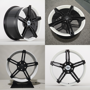 Jantes en aluminium forgé 21 pouces, 6061-T6, 5x130, blanc et noir, pour <span class=keywords><strong>Porsche</strong></span> Taycan - Product Image 2