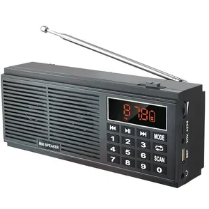 LCJ L-518 Pemutar MP3, Penerima Radio Portabel AM/FM dengan Masukan Usb dan Slot Kartu Sd