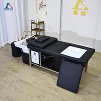 Tempat Tidur Spa Kepala Multifungsi Mewah dengan Bak Rendam Kaki, Sistem Hidroterapi & Perawatan Uap untuk Salon Kecantikan