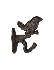 Landhuis Muur Hanger Haken Gietijzeren Vogel Standbeeld Op Tak Muur Hanger Snagi Vogel Op Twijghaak - Product Image 3